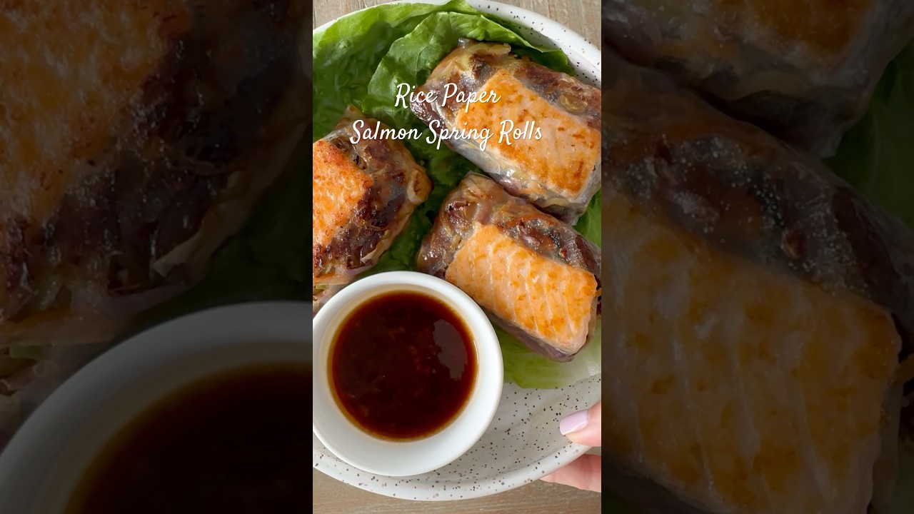 Rice Paper Salmon Spring Rolls (Gluten-Free)