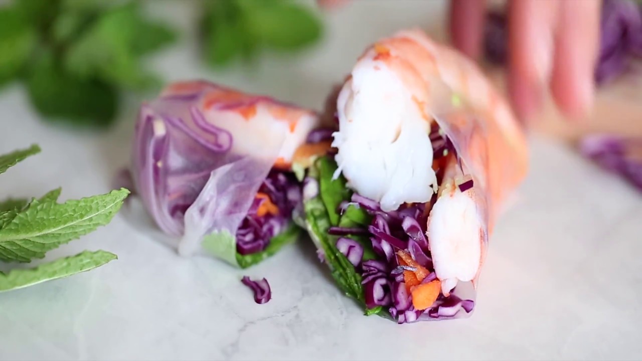 Shrimp Summer Rolls with Peanut Hoisin Sauce