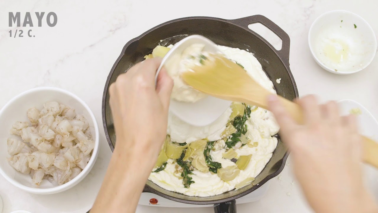 Baked Spinach Artichoke Shrimp Dip