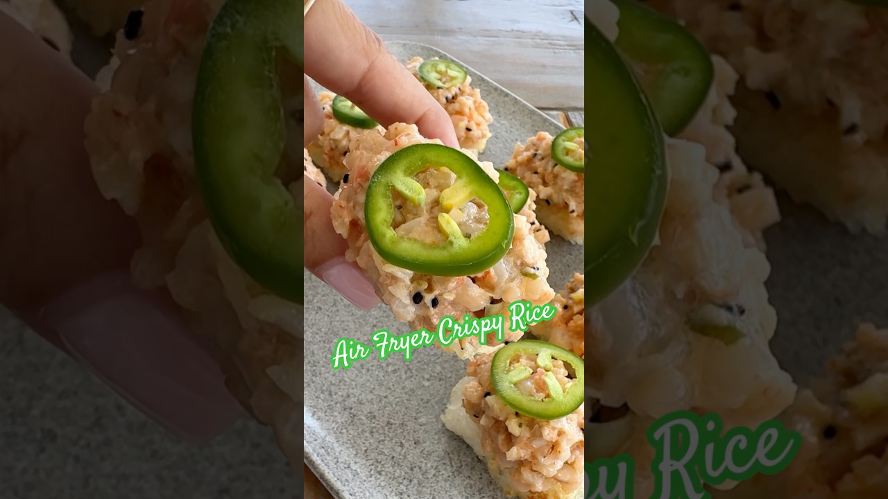 Spicy Shrimp Crispy Rice (Air Fryer)