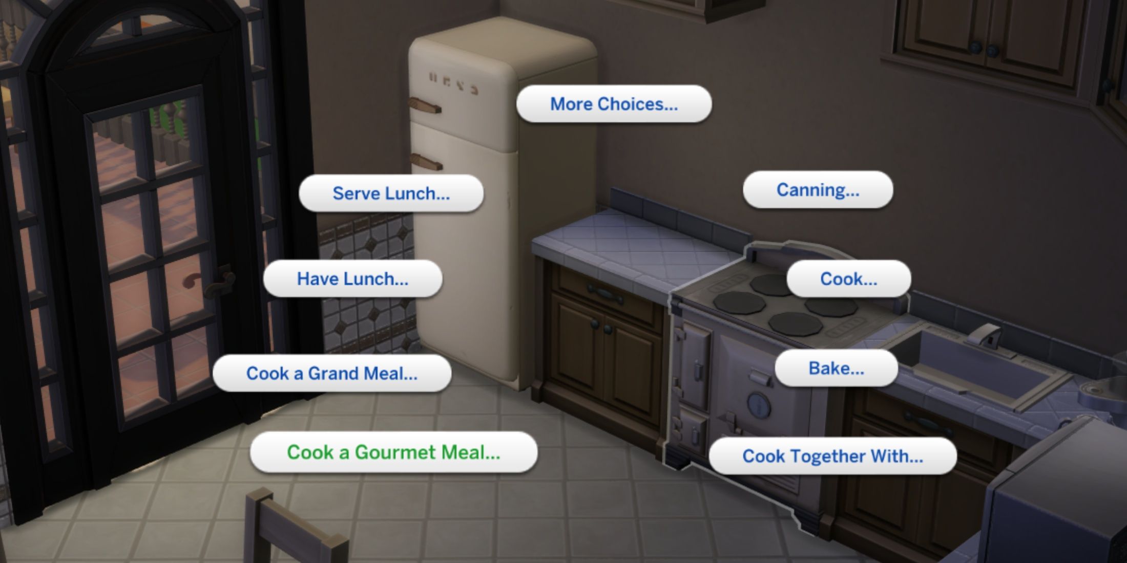 repas gastronomique les sims 4