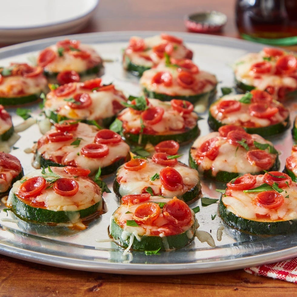 bouchées de pizza aux courgettes dîner d'été