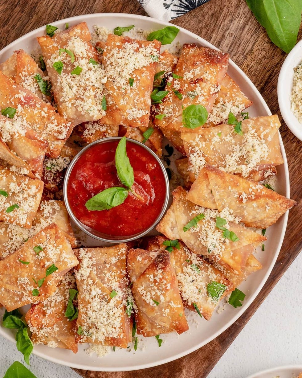 rouleaux de pizza pour friteuse à air avec emballage wonton