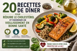 Plus de 20 recettes de dîner pour réduire le cholestérol et favoriser un vieillissement en bonne santé