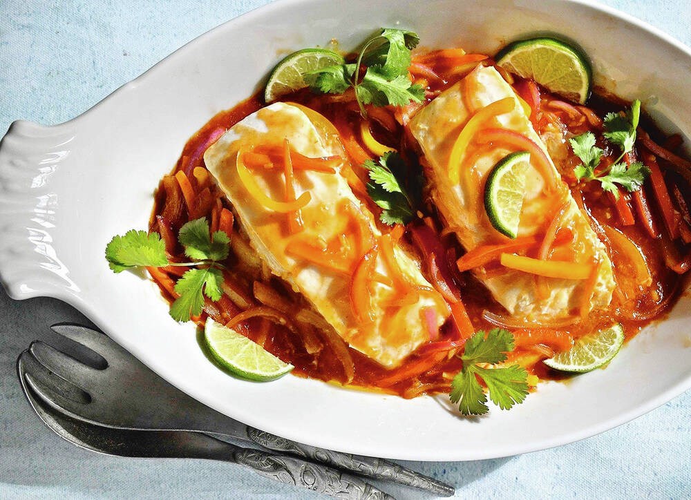 Recette : Le flétan donne au plat de poisson de style escabèche une touche de Colombie-Britannique