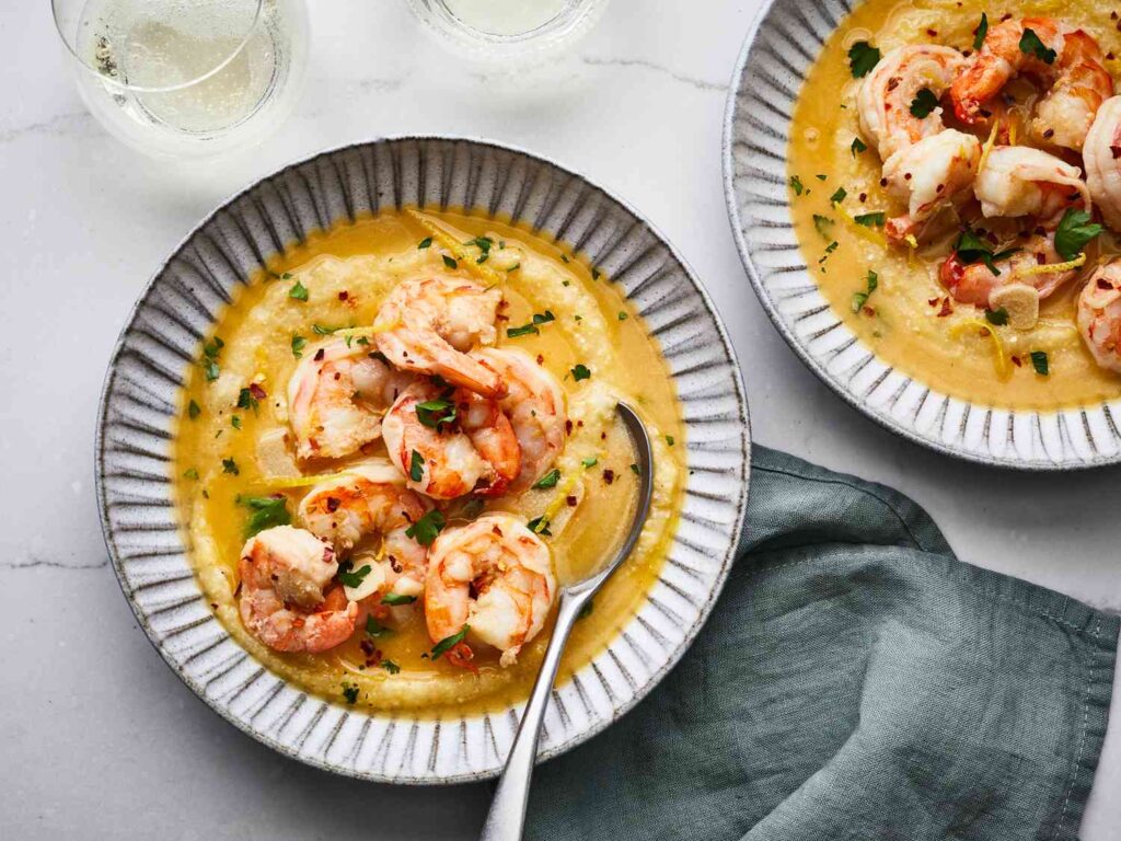 Recette de crevettes vénitiennes avec polenta