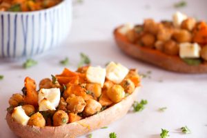 Peaux de patates douces farcies à la marocaine