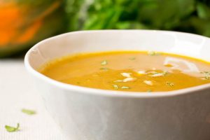 Soupe De Courge Butternut Au Curry Gros Plan