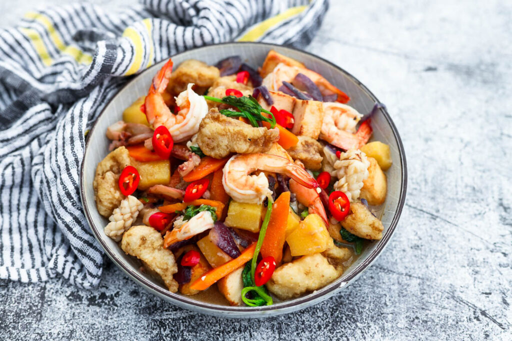 Fruits de mer sautés à la vietnamienne