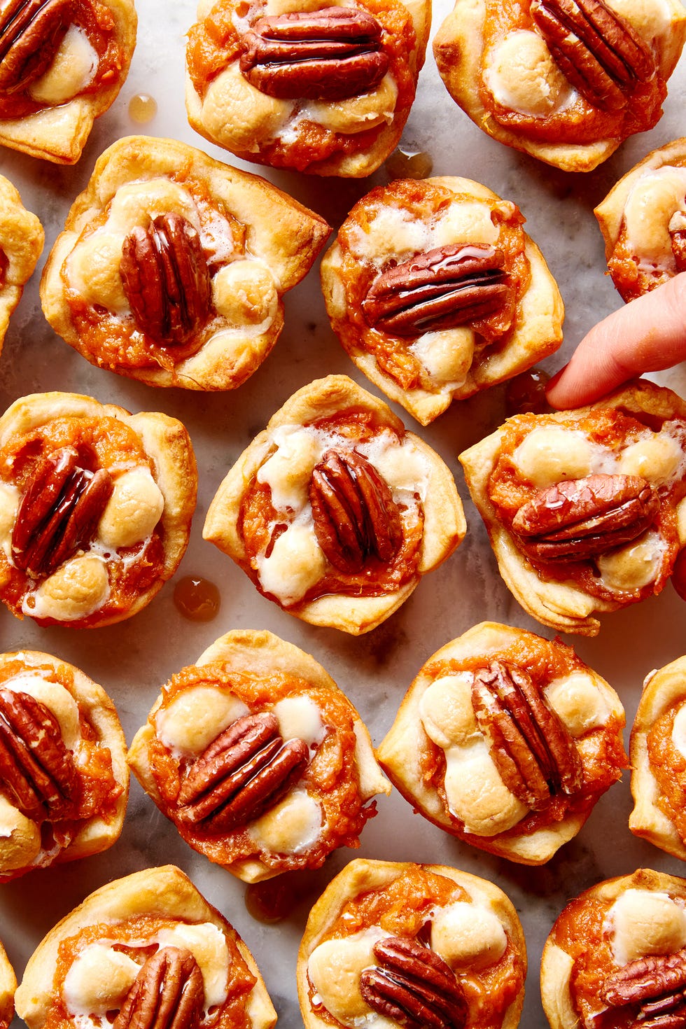 bouchées de croissant de patate douce