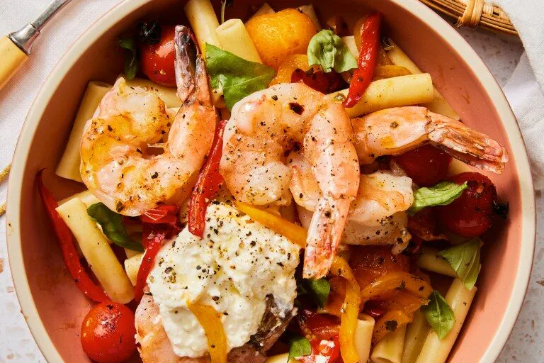 Crevettes au four avec feta