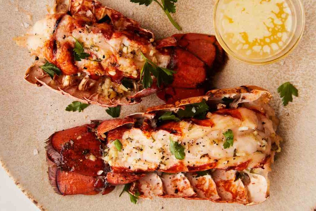 Queues de homard grillées