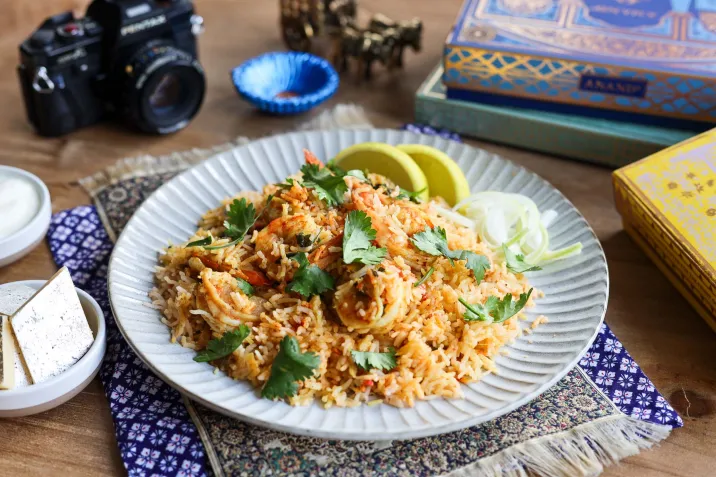 Biryani de crevettes large
