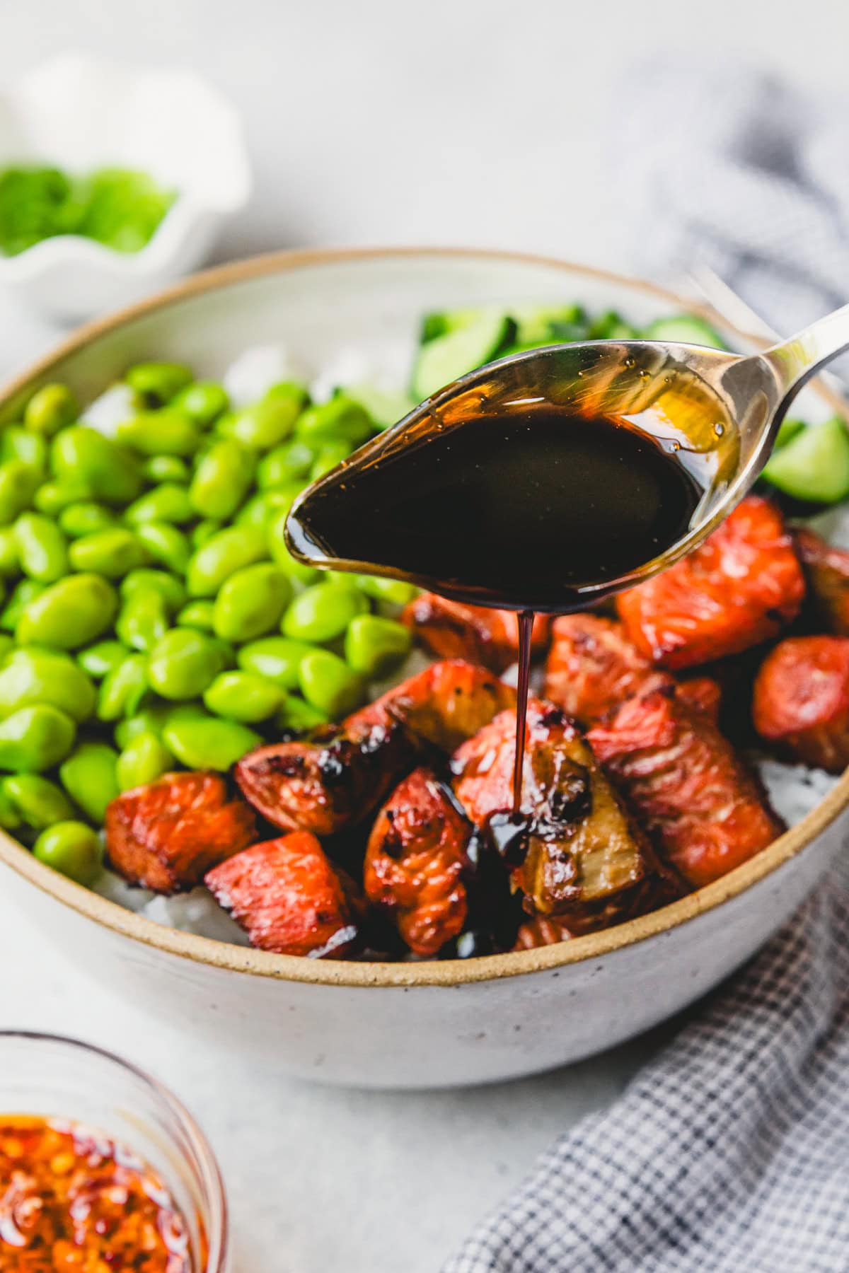 Bols de saumon teriyaki à la friteuse à air