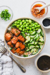 Bol de saumon Teriyaki (friteuse à air ou four)