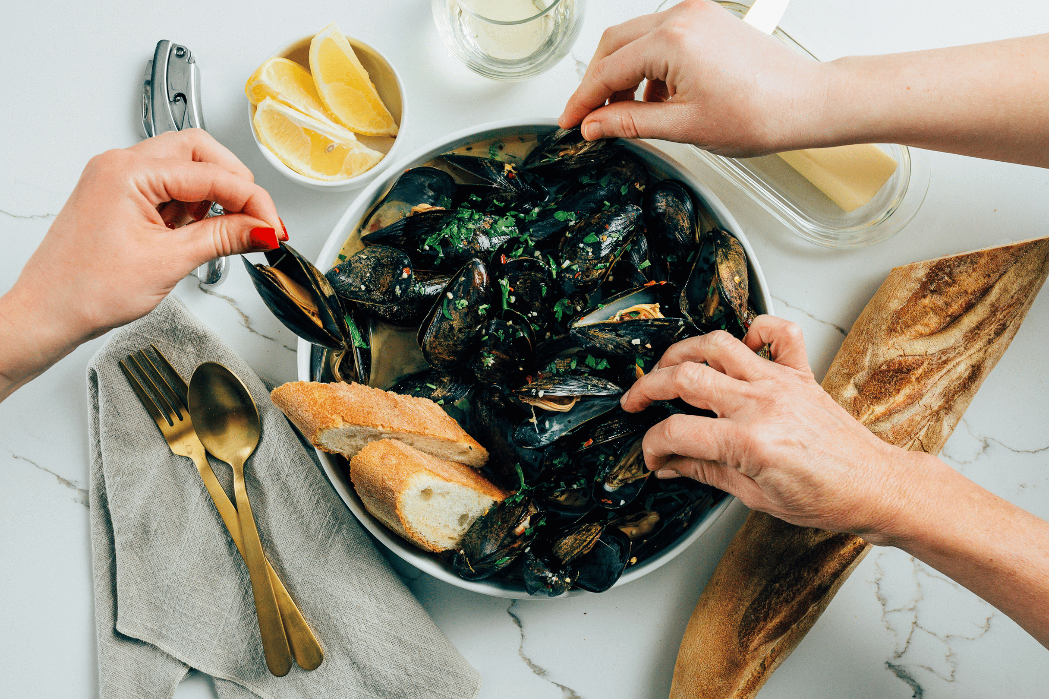 Vous allez adorer ces moules à la sauce au vin blanc