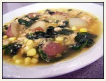 Soupe de saumon printanière