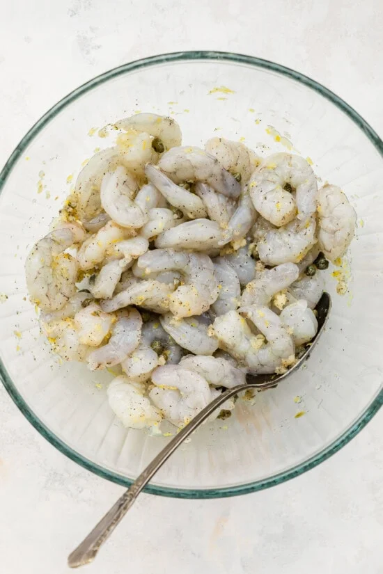 Crevettes dans un bol