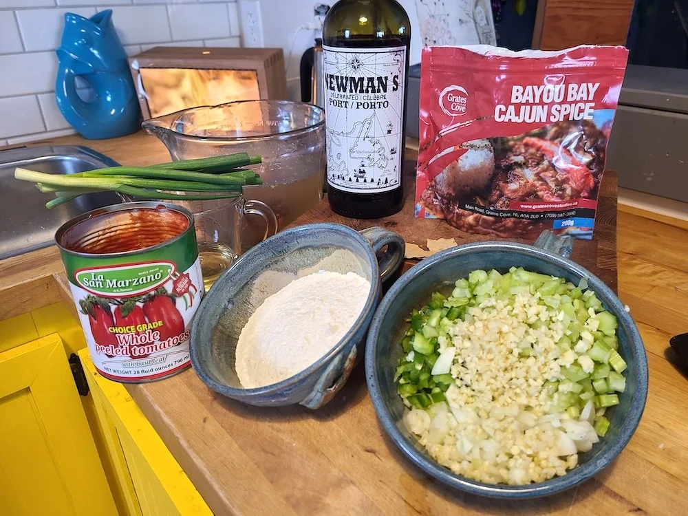 Ingrédients pour le Couvillion de Morue