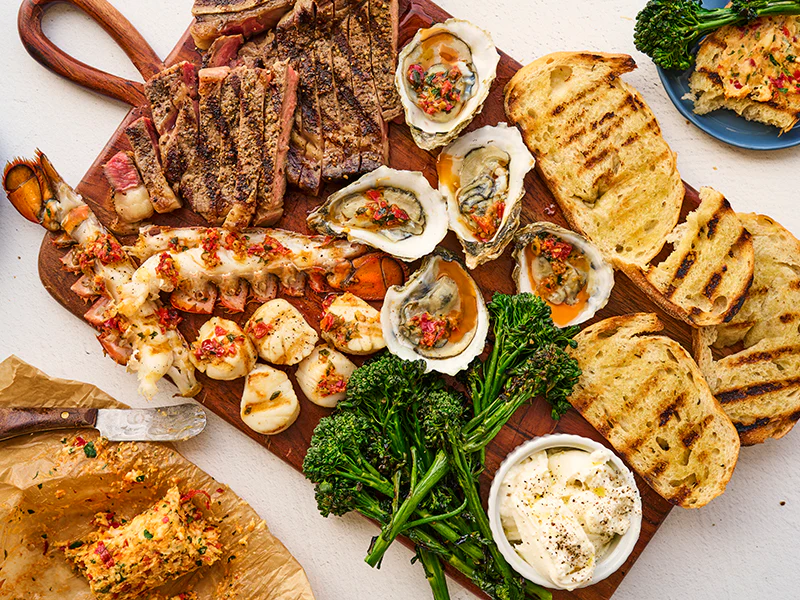 Recette Surf and Turf avec beurre de chili calabrais