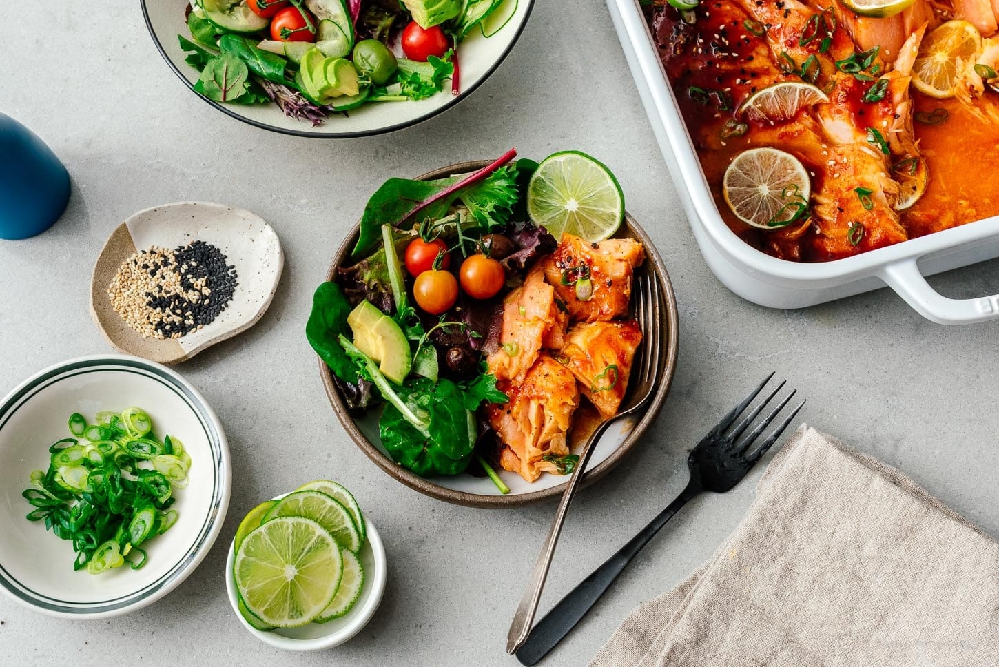 saumon au four et salade | www.iamafoodblog.com