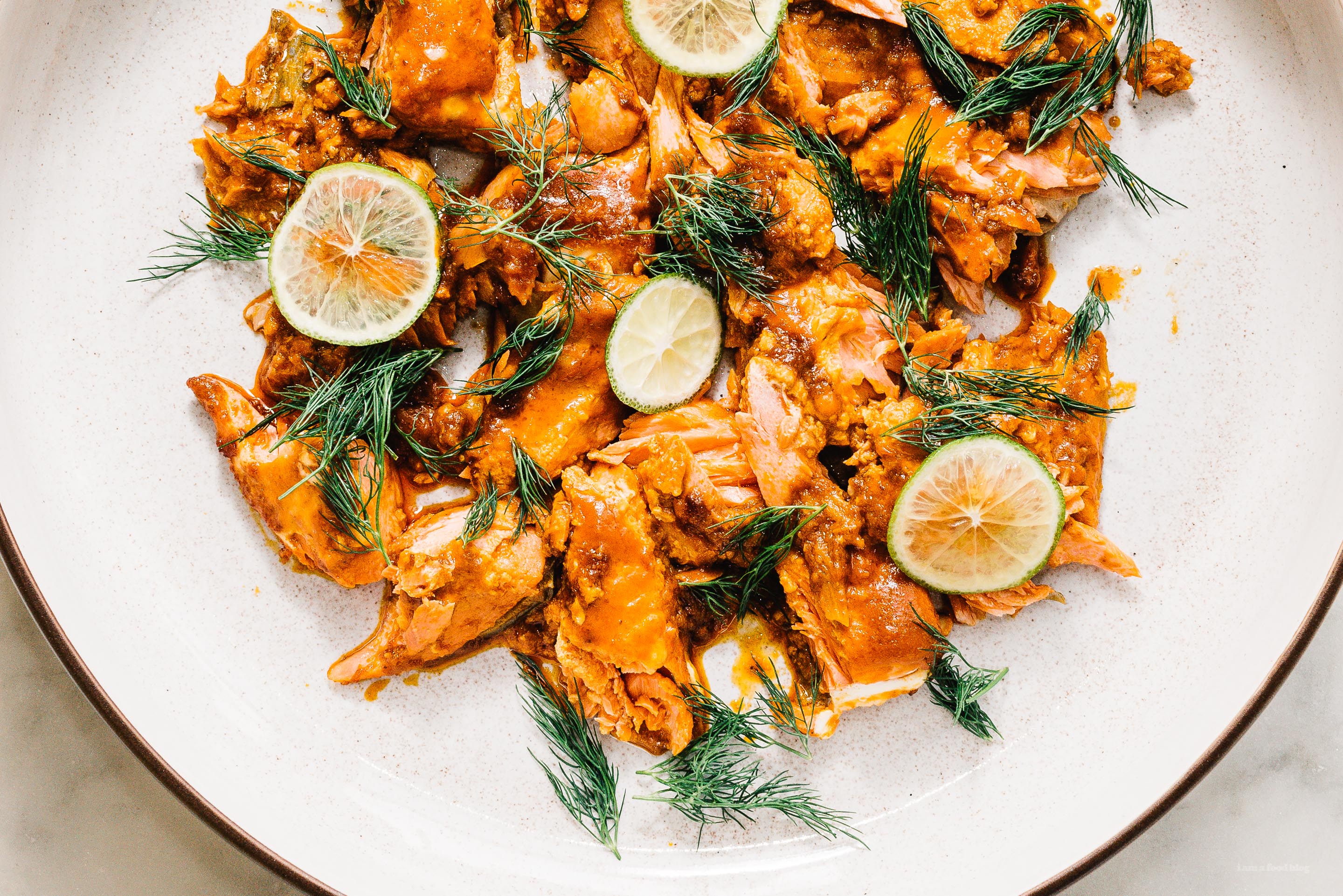 Saumon au four à la harissa