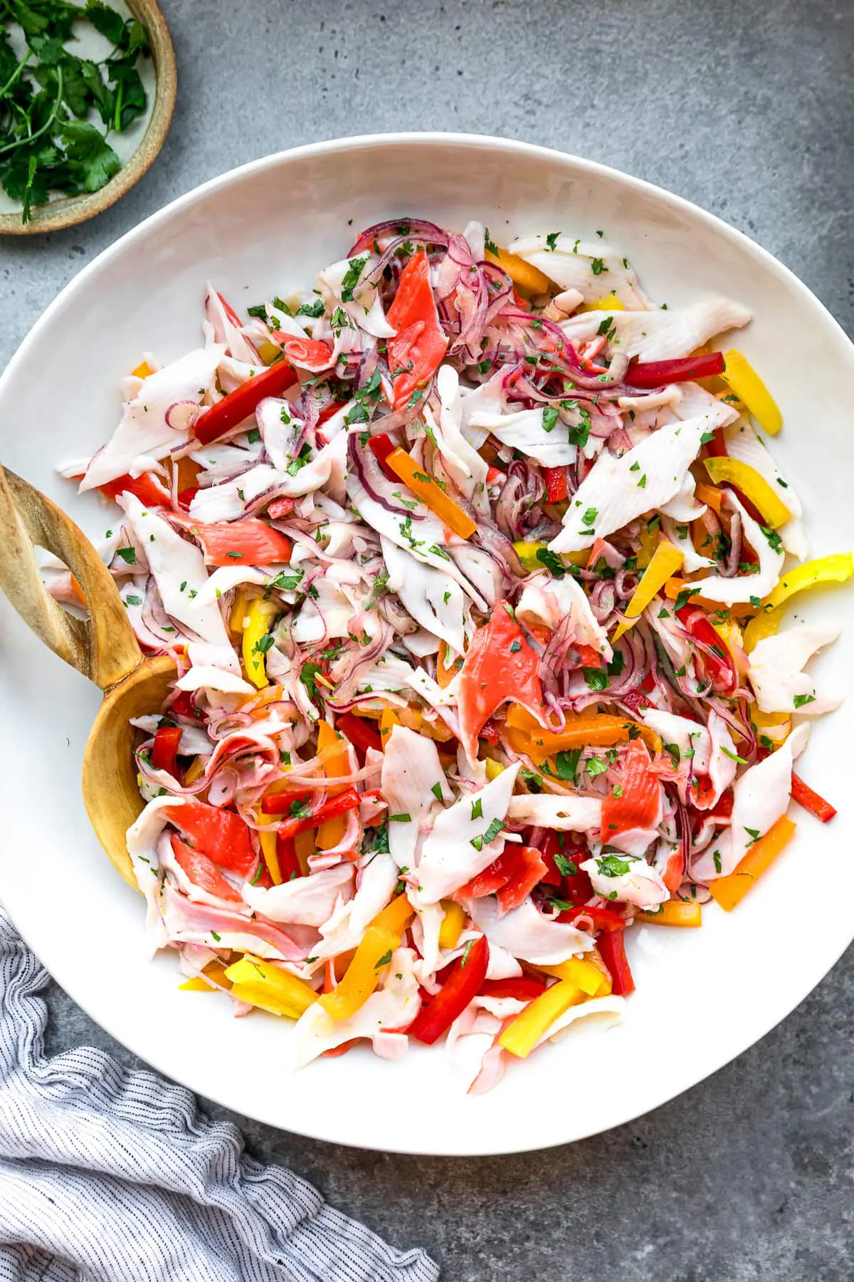 Portion de salade de crabe