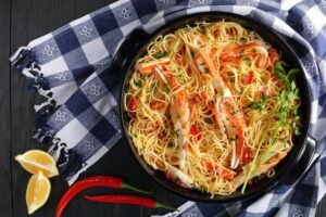 Recette de pâtes à la viande de patte de crabe cajun