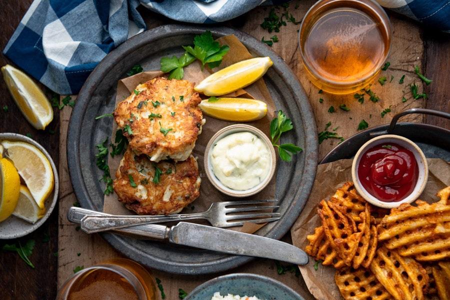 Accompagnements sur le thème de l'automne à accompagner de beignets de crabe – Cameron's Seafood