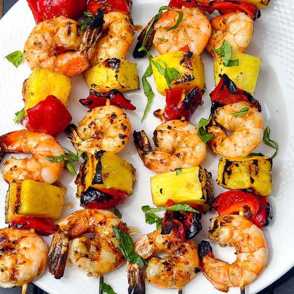 Brochettes de crevettes au chili et au citron vert