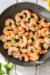 Crevettes poêlées