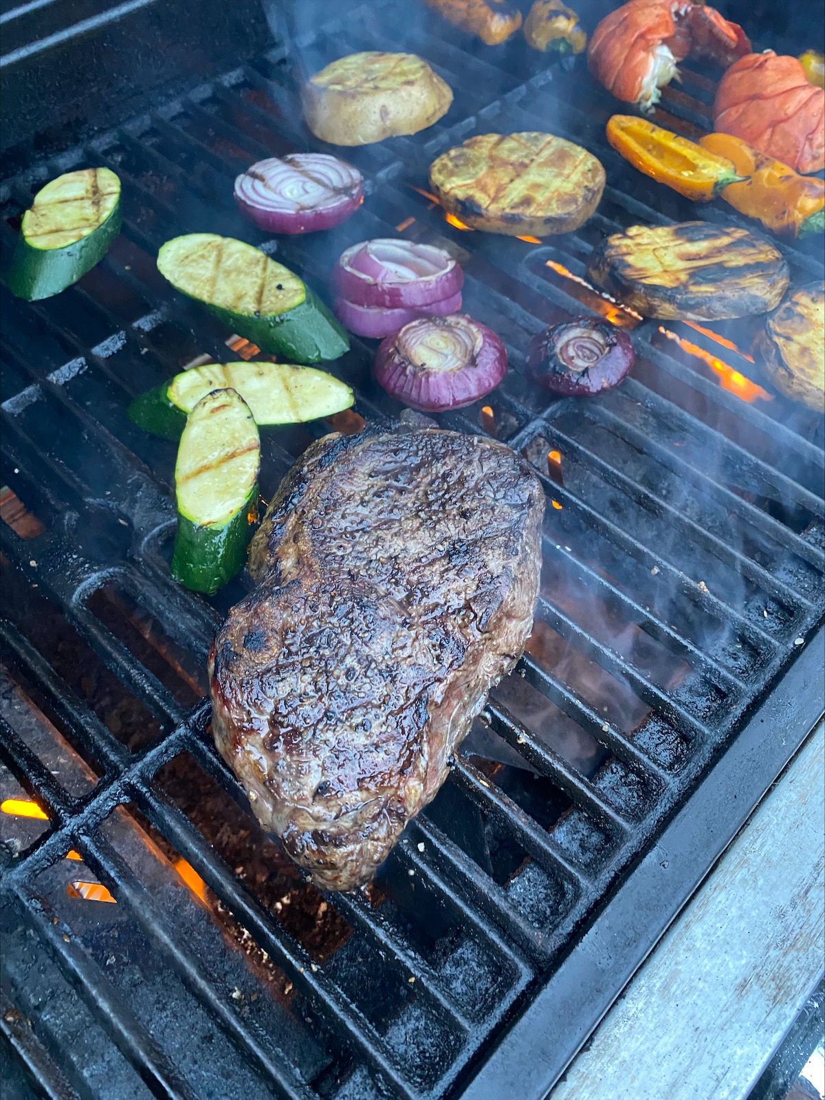 Griller le plateau de partage Surf & Turf