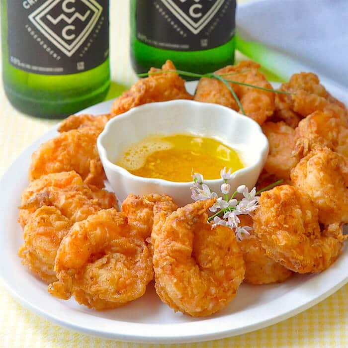 Crevettes frites du sud et beurre à l'ail