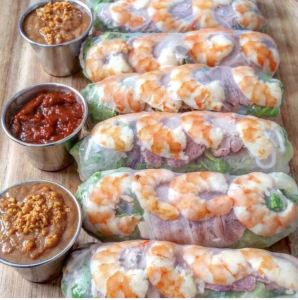 Rouleaux d'été vietnamiens aux crevettes et au porc