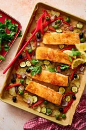 Saumon méditerranéen à la poêle