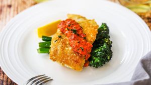 Morue en croûte de parmesan et romesco | Comment nourrir un huard