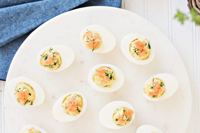 Œufs mimosa au saumon fumé