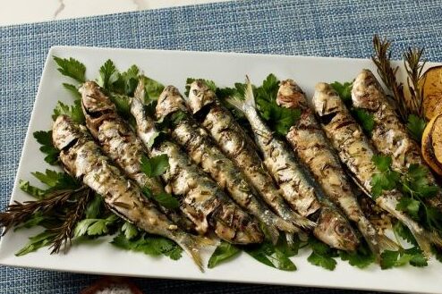 Sardines entières grillées