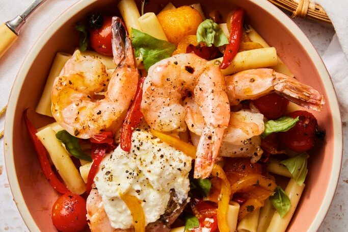 Crevettes méditerranéennes au four avec feta