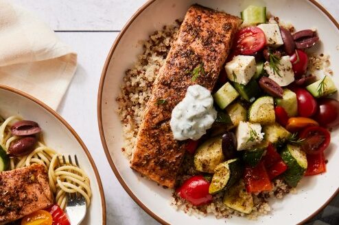 Bol de saumon au quinoa
