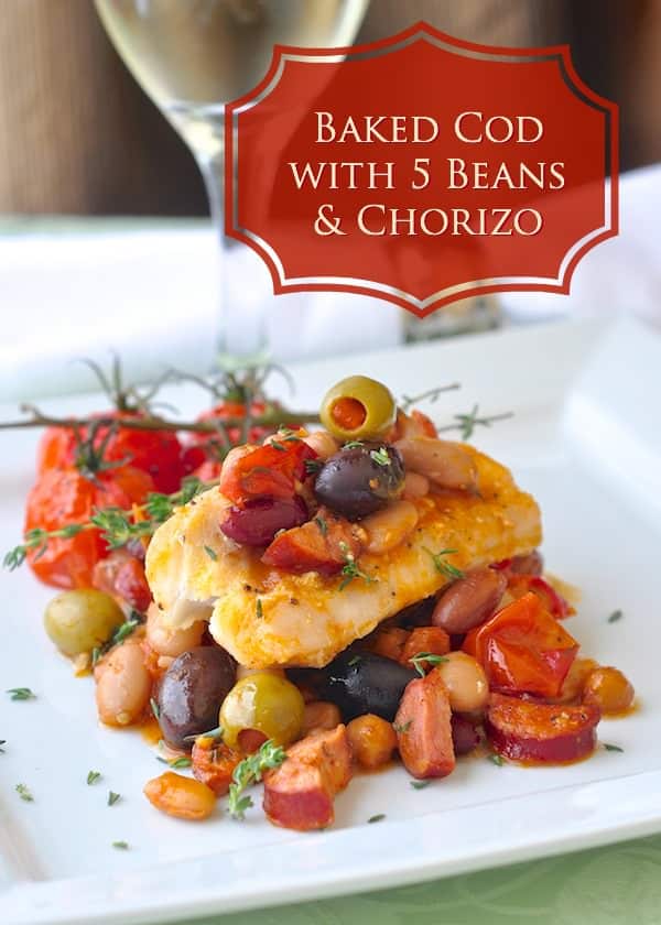 Morue au Four aux 5 Haricots et Chorizo
