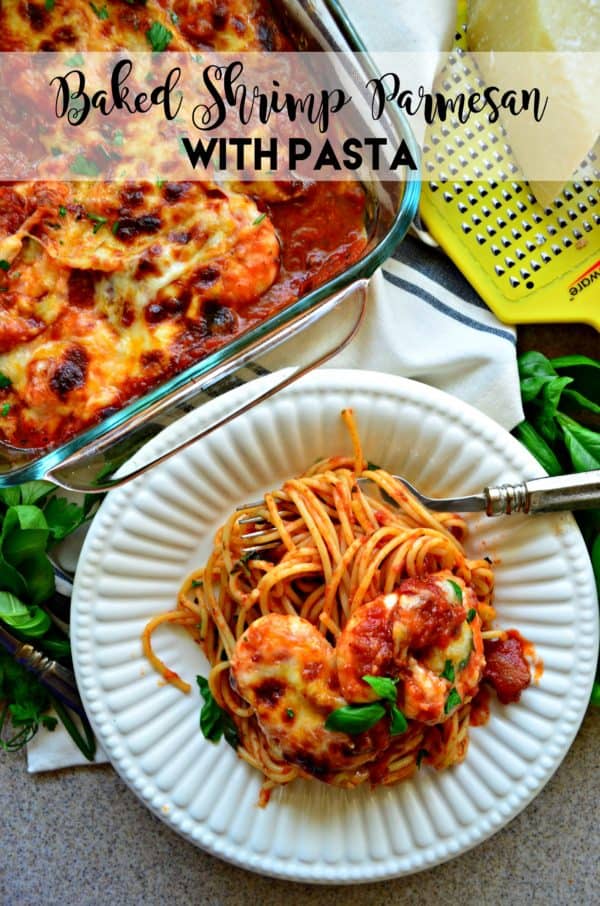 Pâtes aux crevettes au parmesan au four #SimmeredInTradition #Ragu #Ad