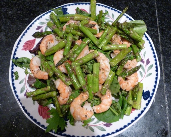Salade d'asperges et de crevettes - Jongler avec Julia