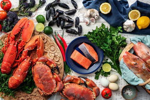Poissons et fruits de mer de saison