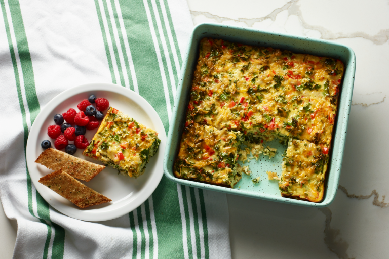 Carrés de frittata au crabe