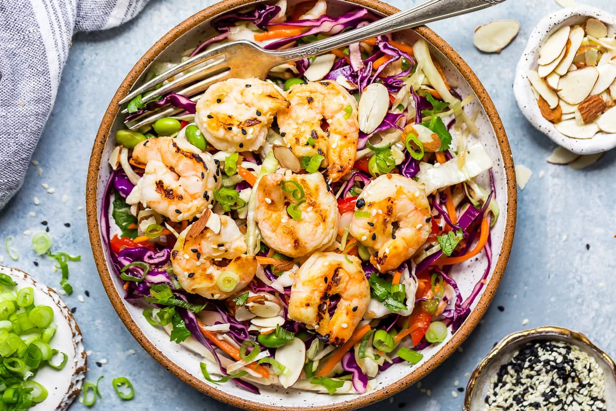Salade de crevettes miso - Skinnytaste