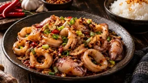 Calamars à l’ail épicé