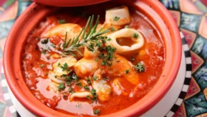 Brodetto, le ragoût de poisson italien, et sa ciabatta maison
