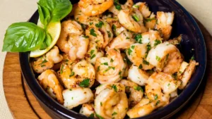 Crevettes poêlées au citron