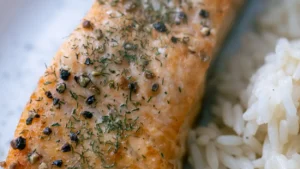Saumon à la friteuse sans huile en 10 minutes